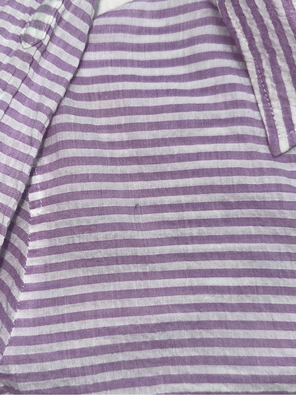 J. Crew Light Purple Striped Long Sleeve Lightweight Top Beachy Coastal Size Med - Picture 10 of 10